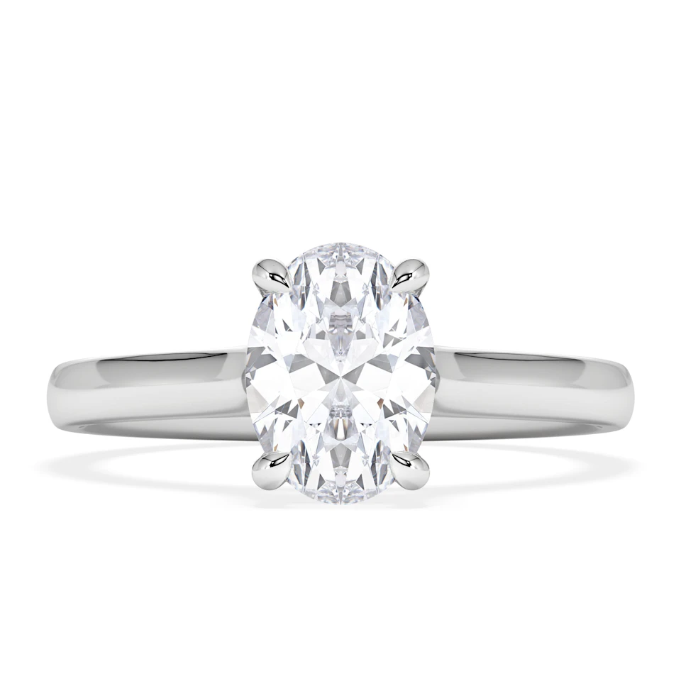 Amora Oval 1.00ct Diamond Engagement Ring G/VS1 Set in Platinum