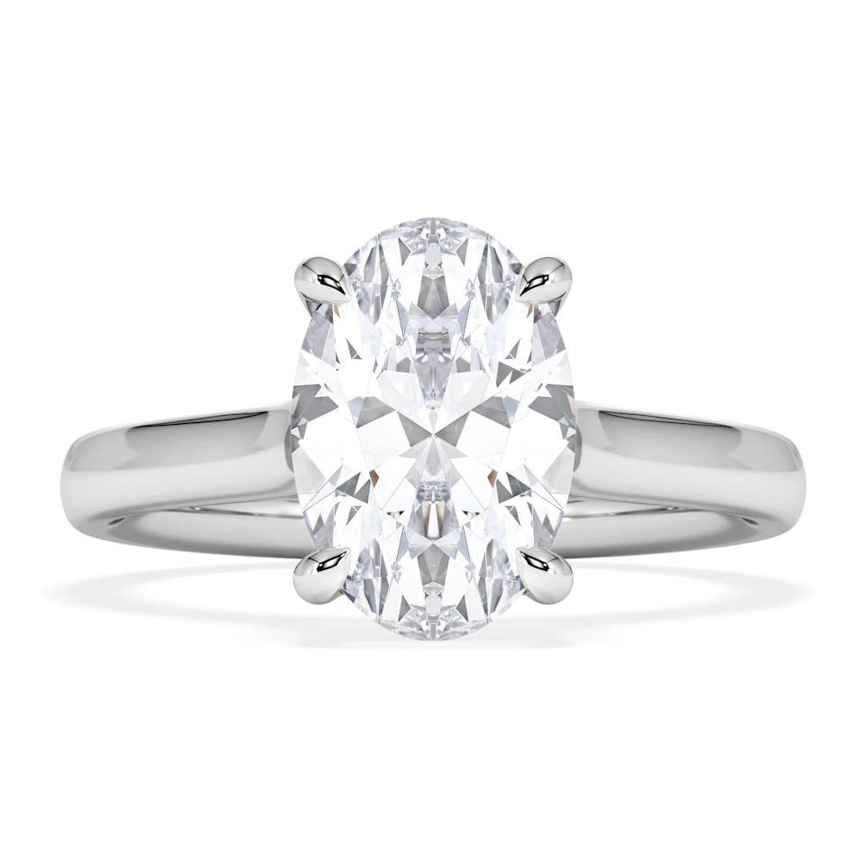Amora Oval 2.00ct Lab Diamond Engagement Ring F/VS1 Set in Platinum