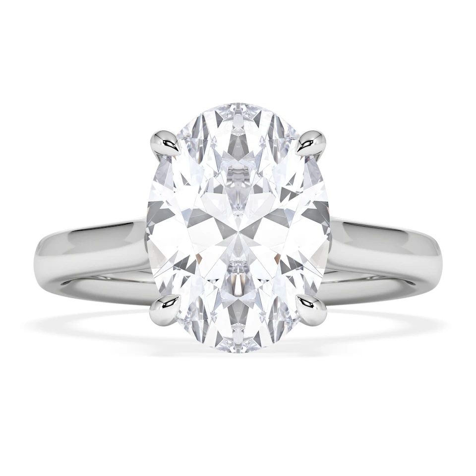Amora Oval 3.00ct Lab Diamond Engagement Ring G/VS1 Set in 18K White Gold
