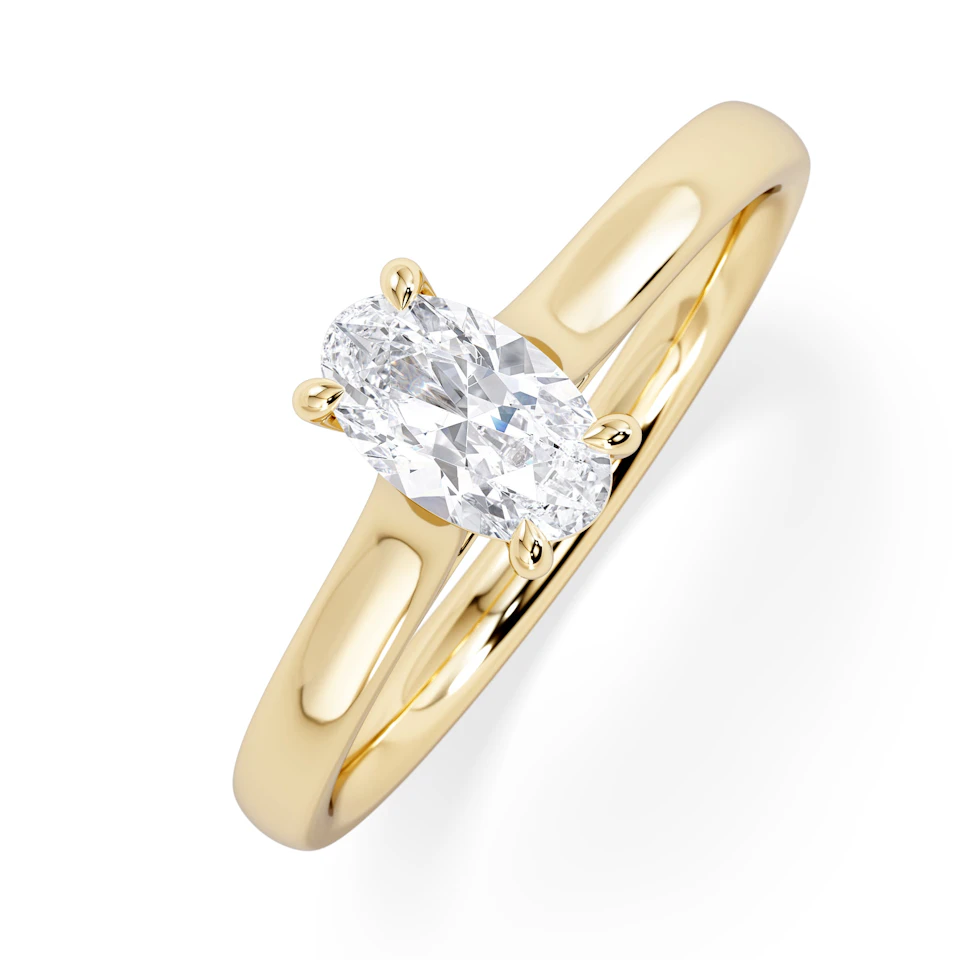 Amora Oval 0.50ct Lab Diamond Engagement Ring F/VS1 Set in 18K Gold