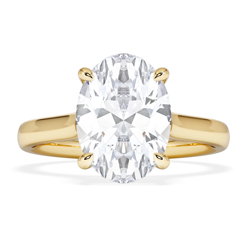 Amora Oval 3.00ct Lab Diamond Engagement Ring G/VS1 Set in 18K Gold