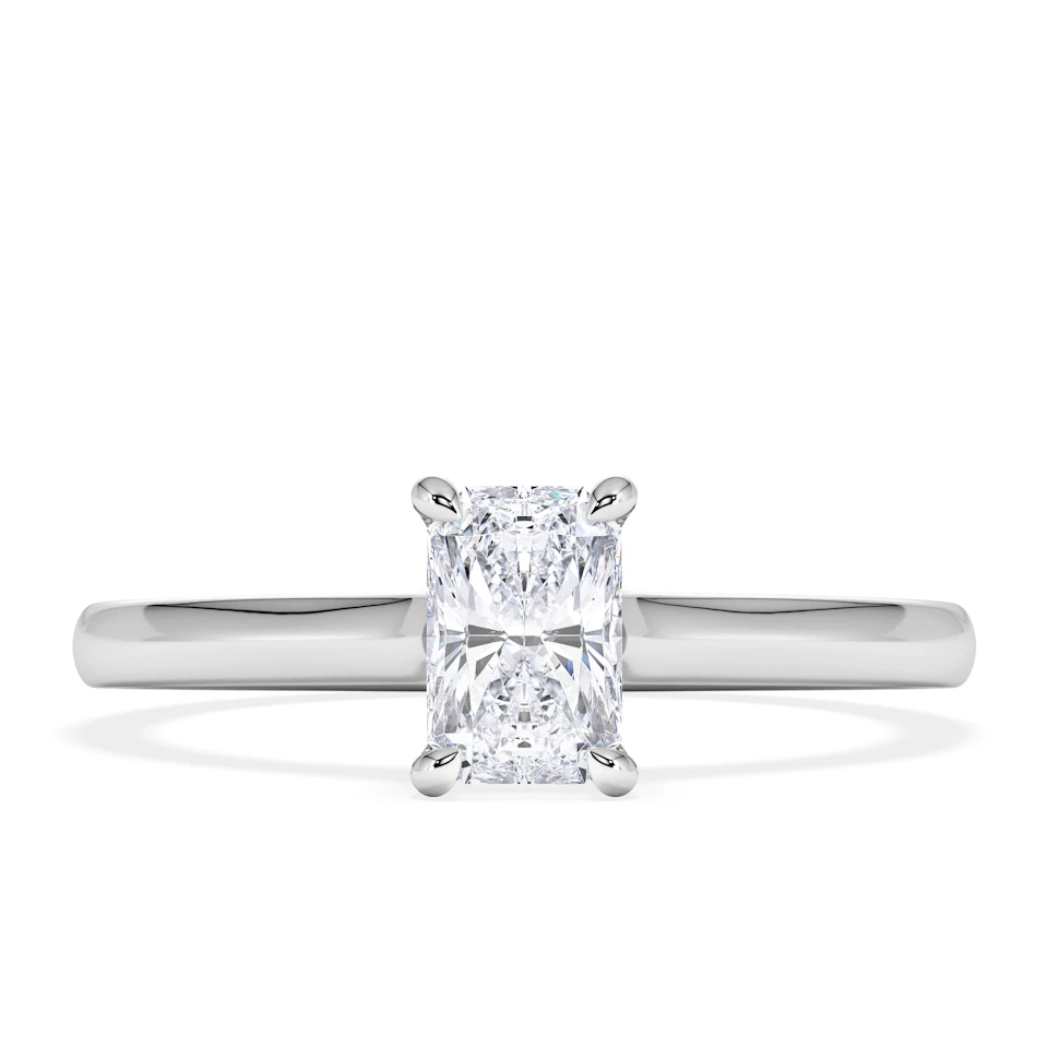 Amora Radiant 0.50ct Lab Diamond Engagement Ring F/VS1 Set in 18K White Gold