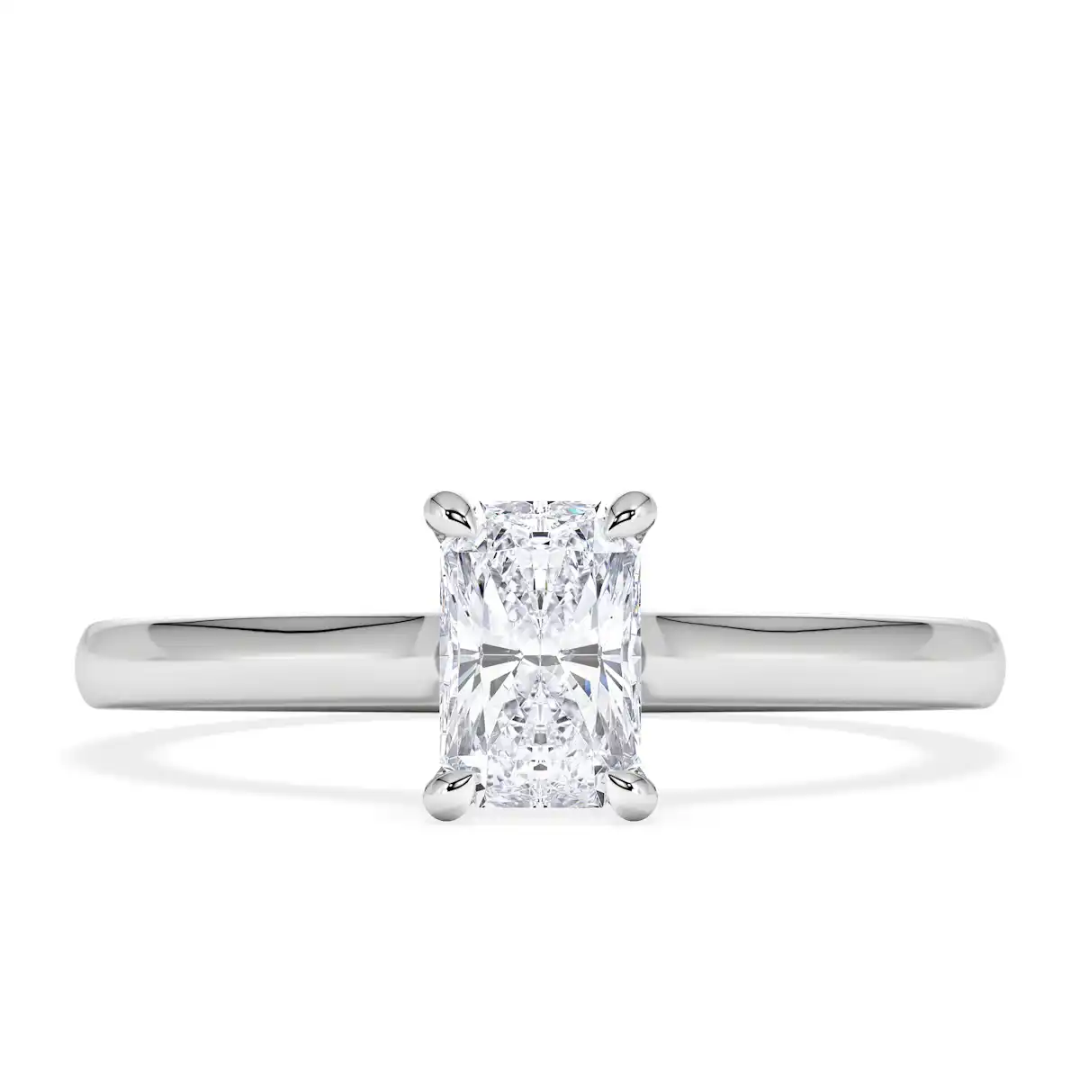 Amora Radiant 0.50ct Lab Diamond Engagement Ring F/VS1 Set in 18K White Gold
