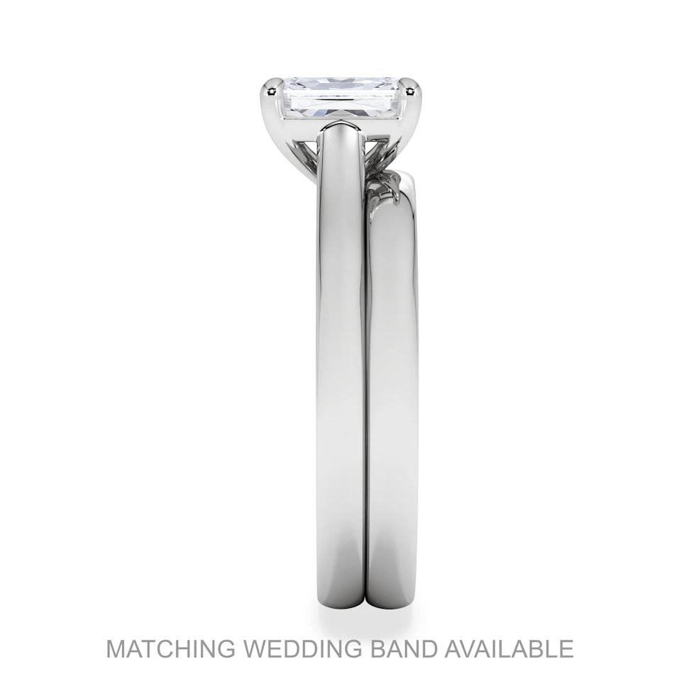 Amora Radiant 0.50ct Lab Diamond Engagement Ring F/VS1 Set in Platinum