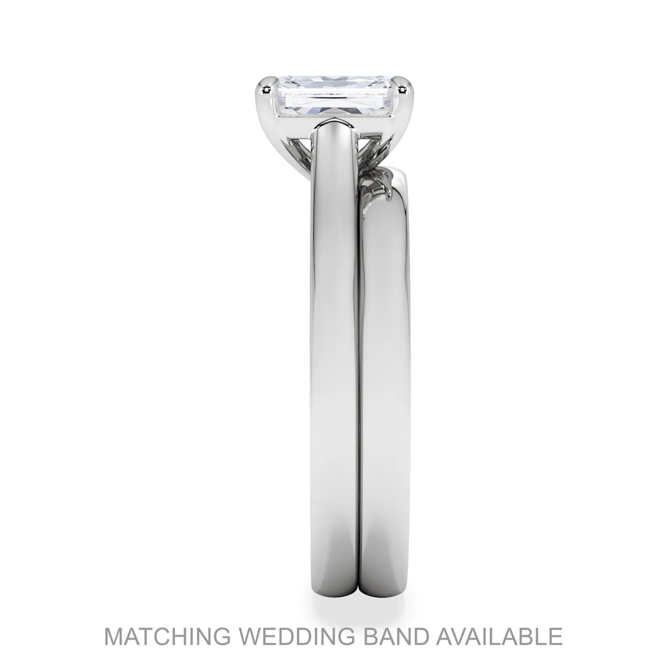 Amora Radiant 3.00ct Lab Diamond Engagement Ring G/VS1 Set in 18K White Gold