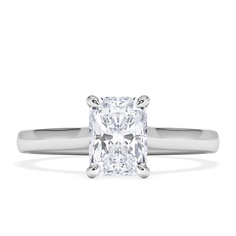 Amora Radiant 1.00ct Lab Diamond Engagement Ring F/VS1 Set in Platinum