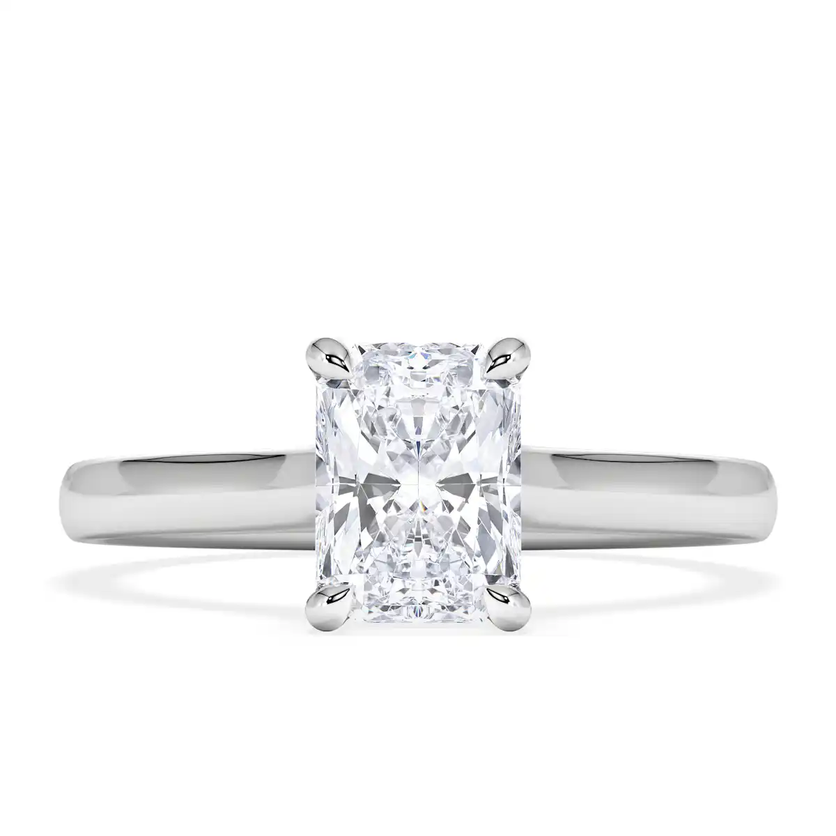 Amora Radiant 1.00ct Lab Diamond Engagement Ring F/VS1 Set in 18K White Gold