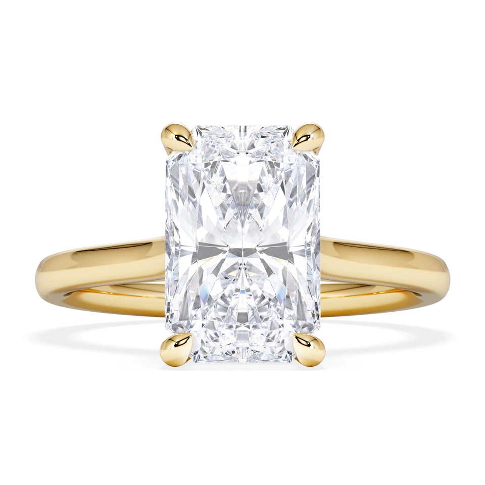 Amora Radiant 3.00ct Lab Diamond Engagement Ring G/VS1 Set in 18K Gold
