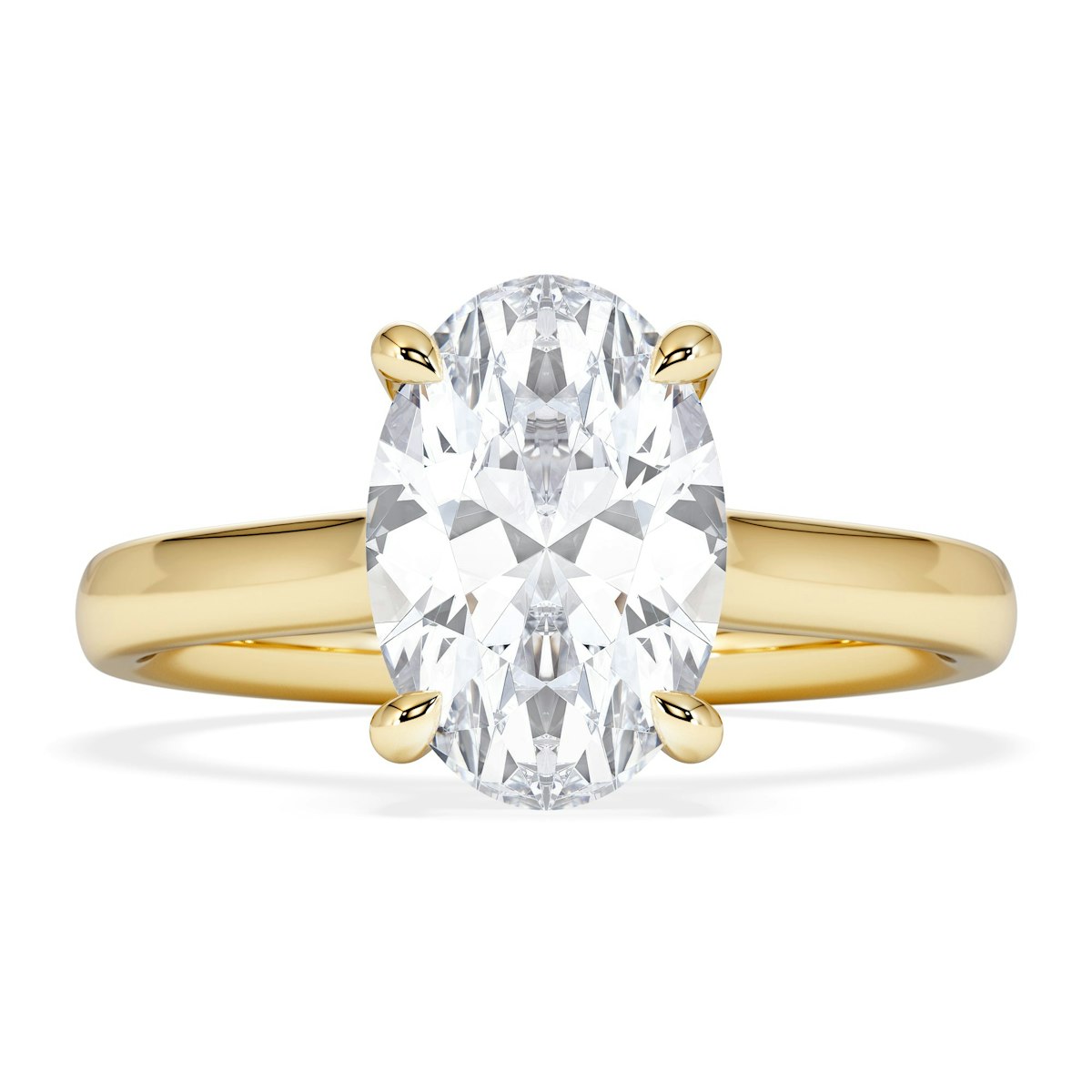 Amora Oval 2.00ct Hidden Halo Lab Diamond Engagement Ring F/VS1 Set in 18K Gold