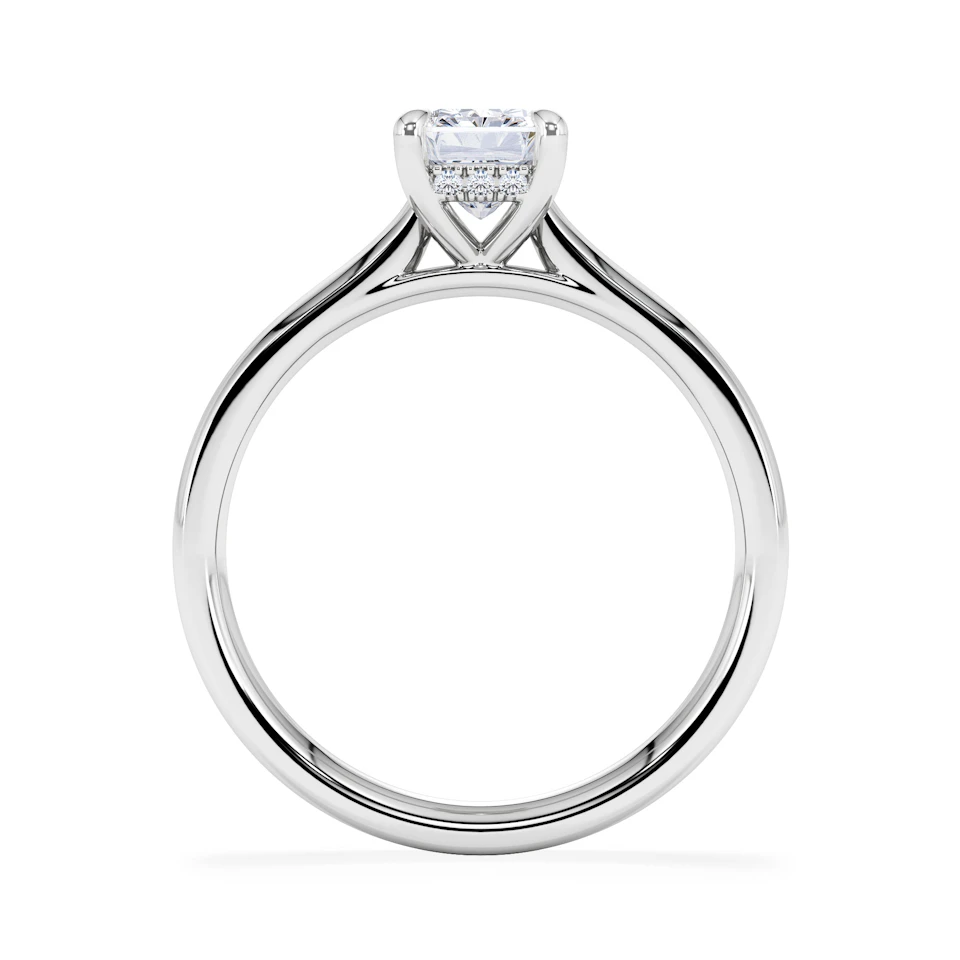 Amora Radiant 1.00ct Hidden Halo Diamond Engagement Ring G/VS1 Set in Platinum