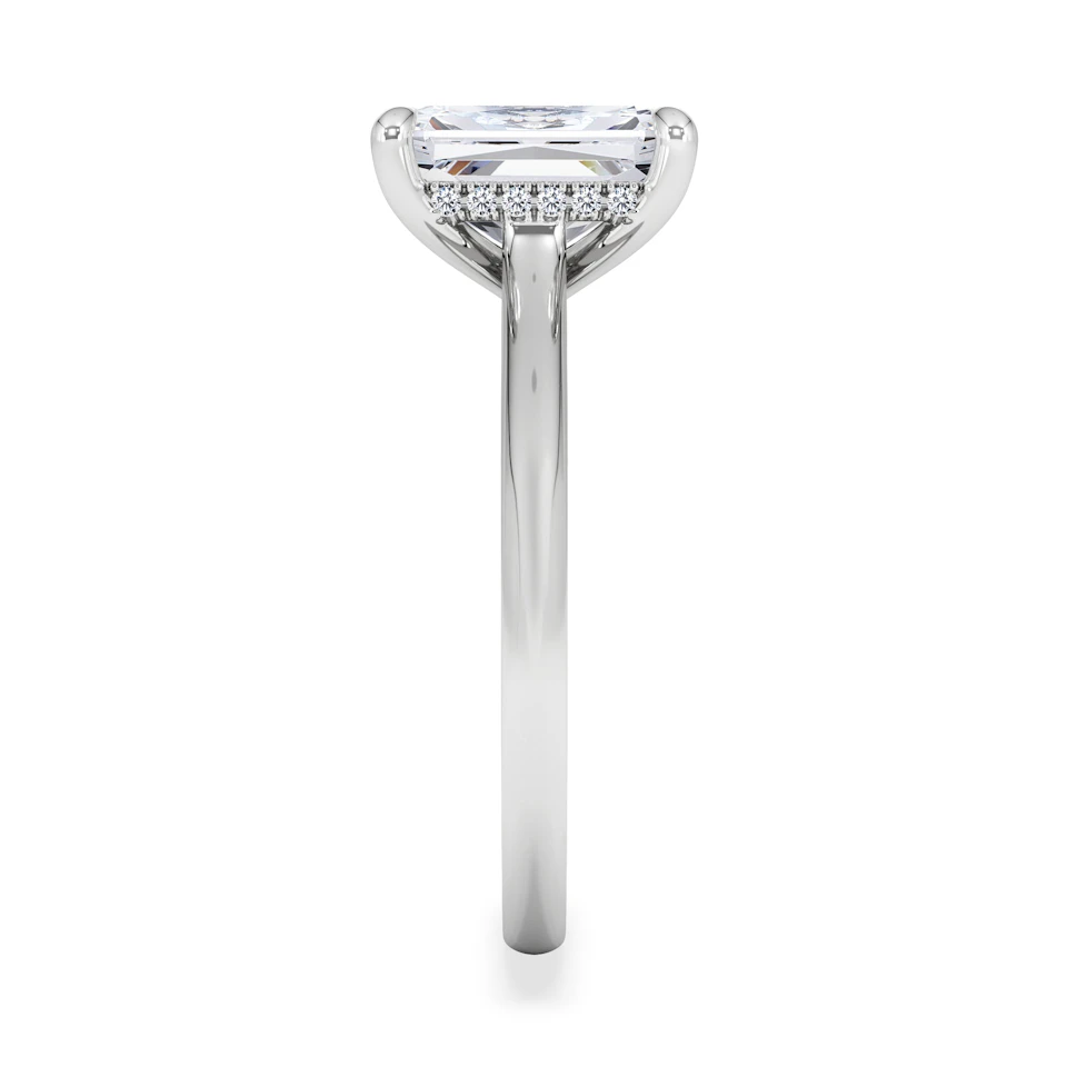 Amora Radiant 2.00ct Hidden Halo Lab Diamond Engagement Ring F/VS1 Set in Platinum
