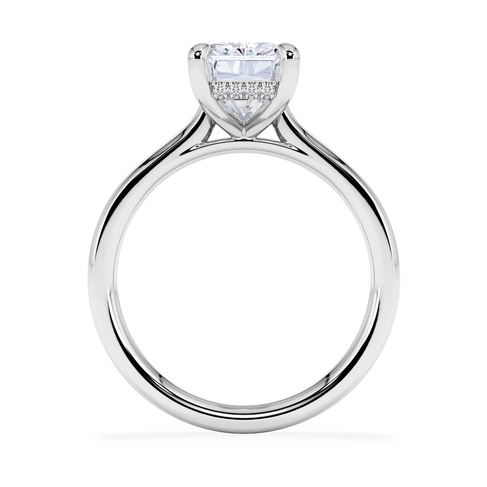 Amora Radiant 3.00ct Hidden Halo Lab Diamond Engagement Ring G/VS1 Set in Platinum