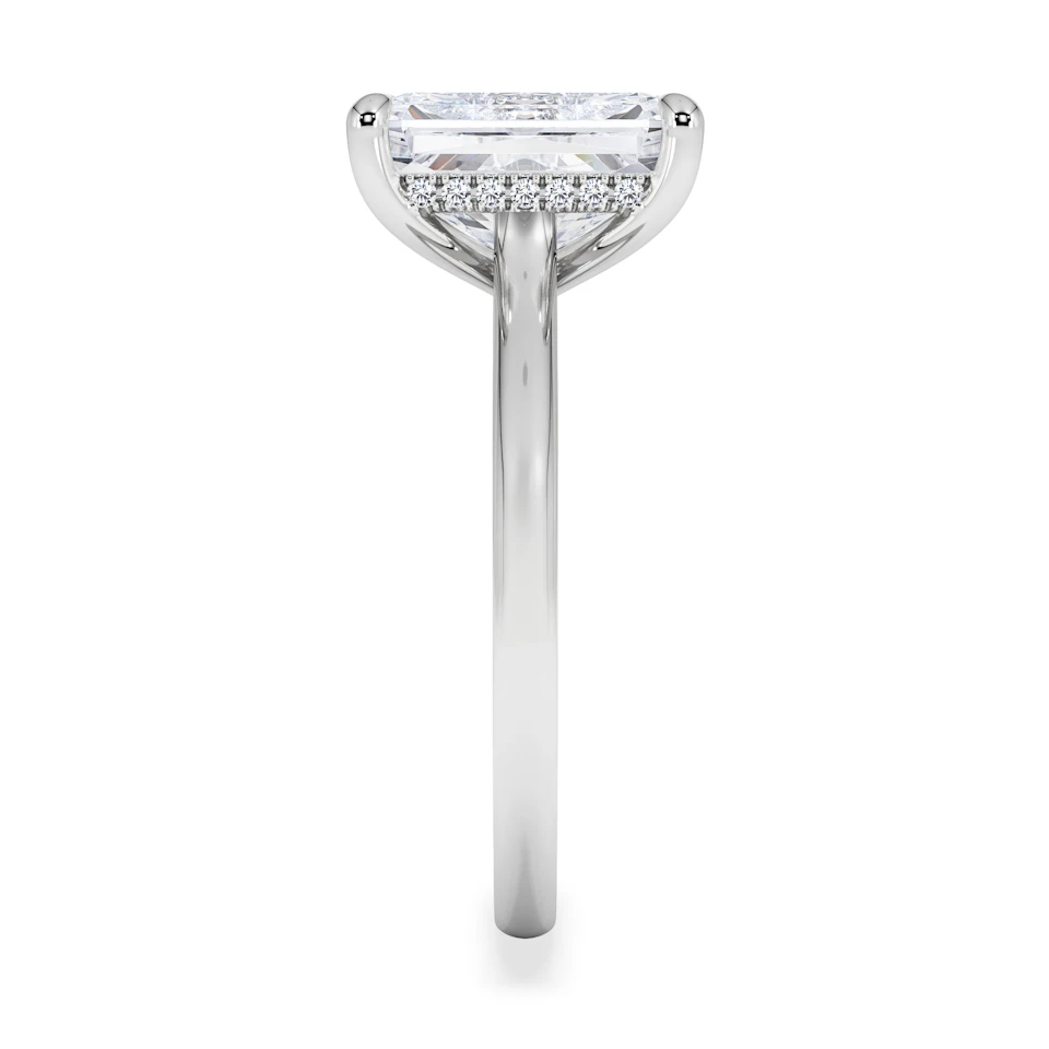 Amora Radiant 3.00ct Hidden Halo Lab Diamond Engagement Ring G/VS1 Set in Platinum
