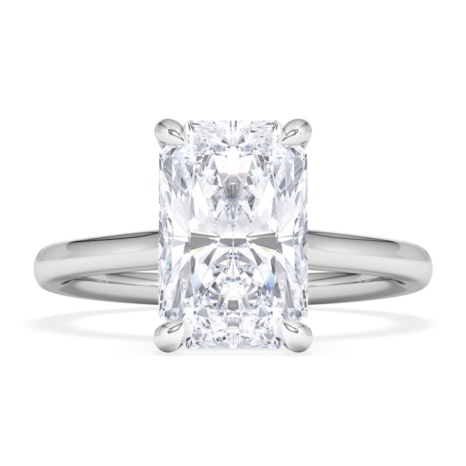 Amora Radiant 3.00ct Hidden Halo Lab Diamond Engagement Ring G/VS1 Set in Platinum