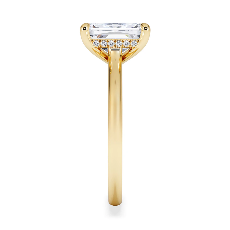 Amora Radiant 2.00ct Hidden Halo Lab Diamond Engagement Ring F/VS1 Set in 18K Gold