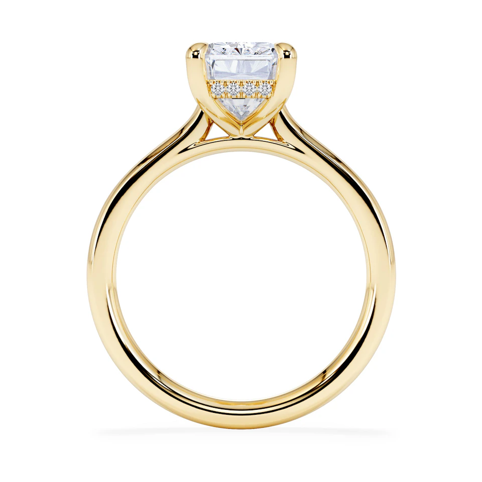 Amora Radiant 3.00ct Hidden Halo Lab Diamond Engagement Ring G/VS1 Set in 18K Gold