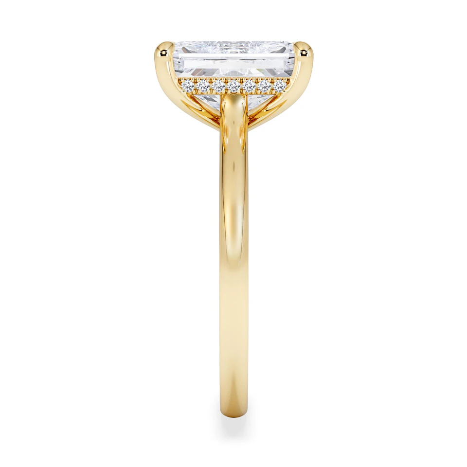 Amora Radiant 3.00ct Hidden Halo Lab Diamond Engagement Ring G/VS1 Set in 18K Gold