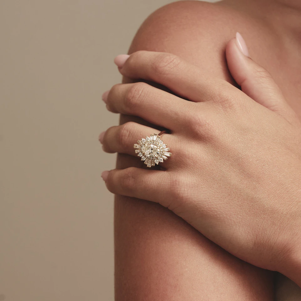 The Radiance Lab Diamond Ring 3.35ct H/SI SetI in 18K Gold