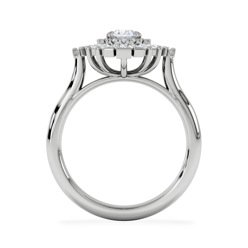 The Radiance Lab Diamond Ring 1.08ct H/SI Set in 9K White Gold