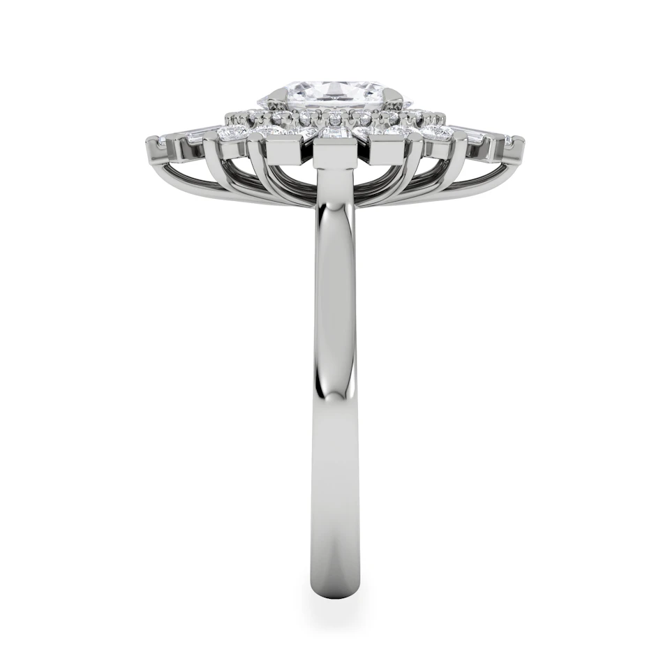 The Radiance Lab Diamond Ring 2.00ct H/SI Set in 9K White Gold