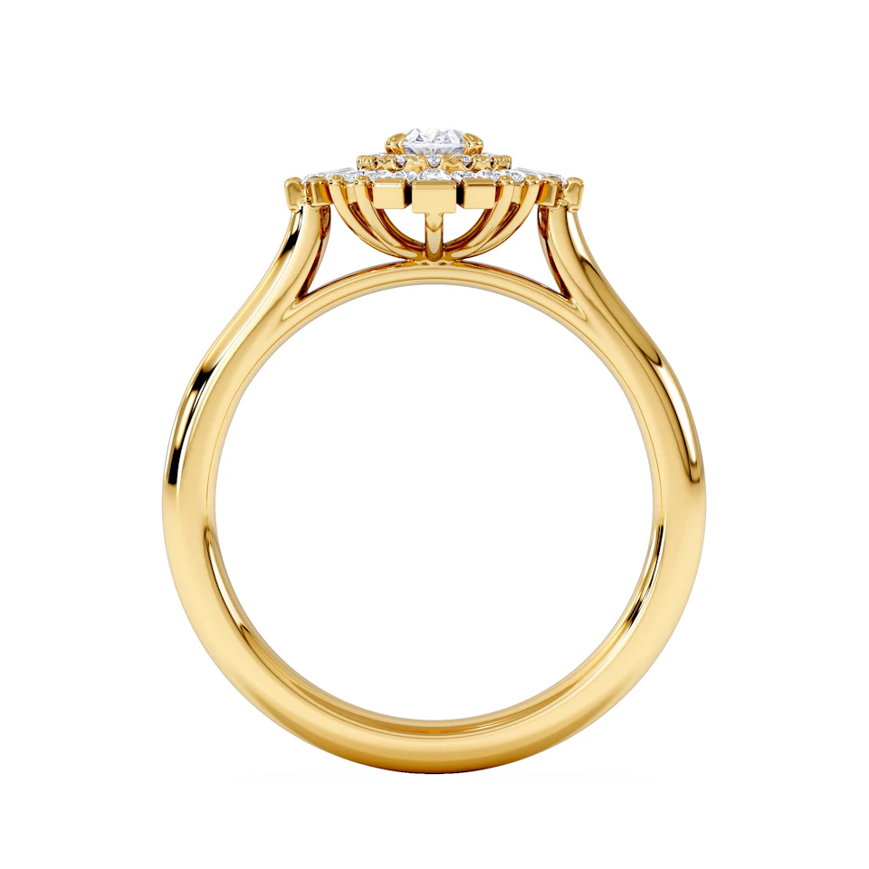 The Radiance Lab Diamond Ring 0.52ct H/SI Set in 18K Gold Vermeil