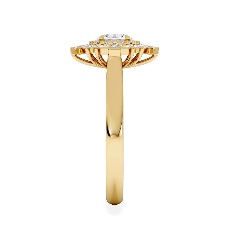 The Radiance Lab Diamond Ring 0.52ct H/SI Set in 18K Gold Vermeil