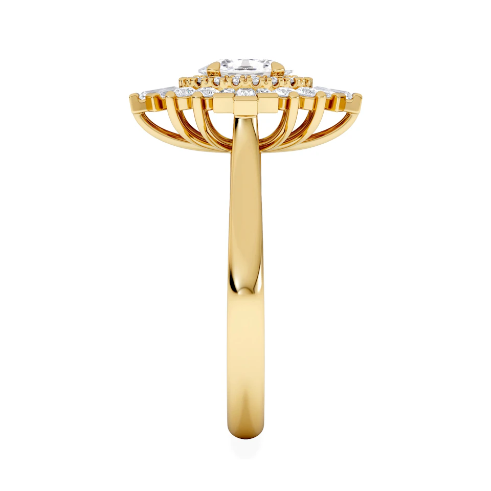 The Radiance Lab Diamond Ring 1.08ct H/SI Set in 9K Gold