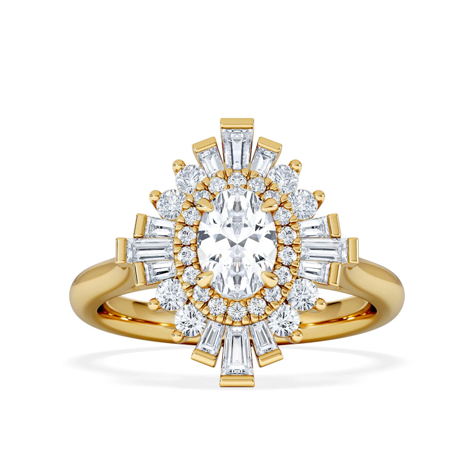 The Radiance Lab Diamond Ring 1.08ct H/SI Set in 9K Gold