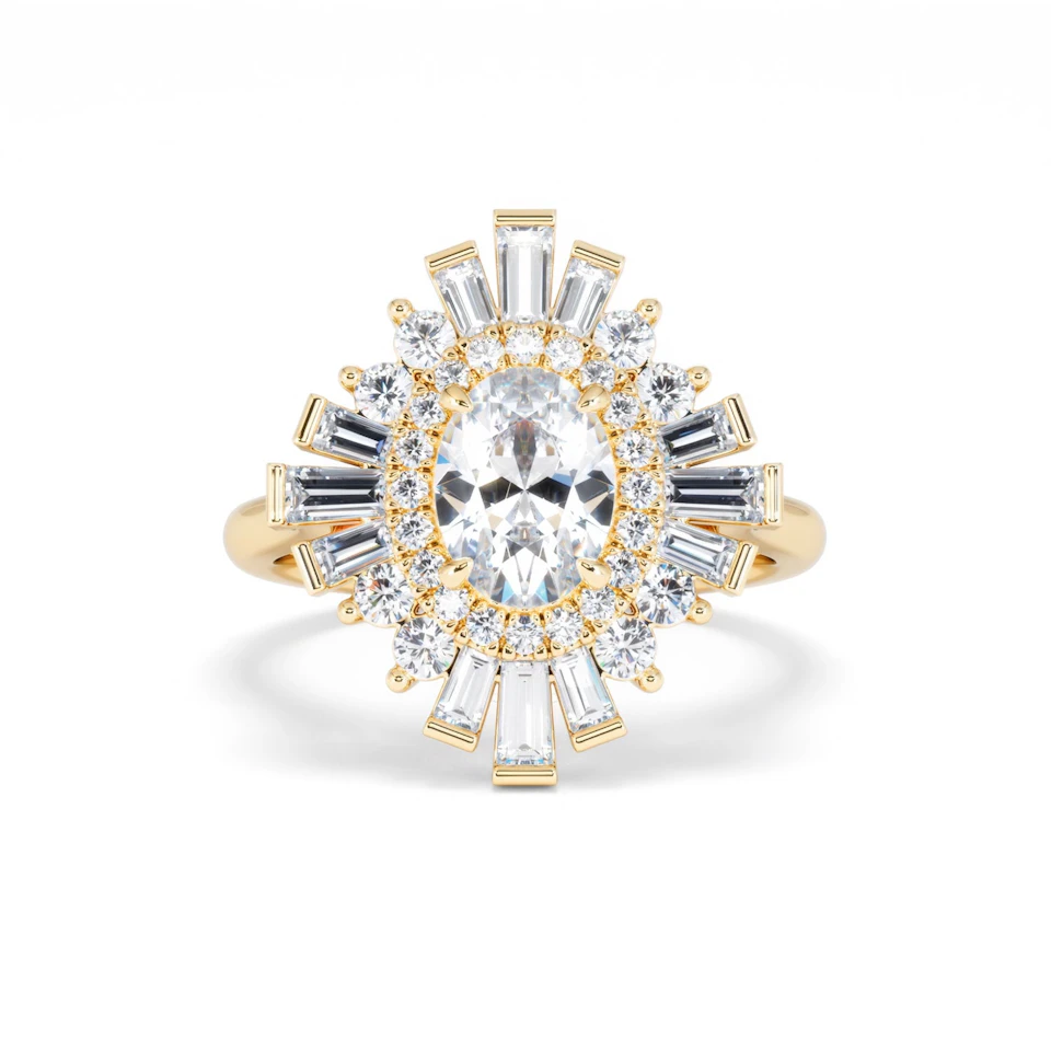 The Radiance Lab Diamond Ring 2.00ct H/SI SetI in 9K Gold