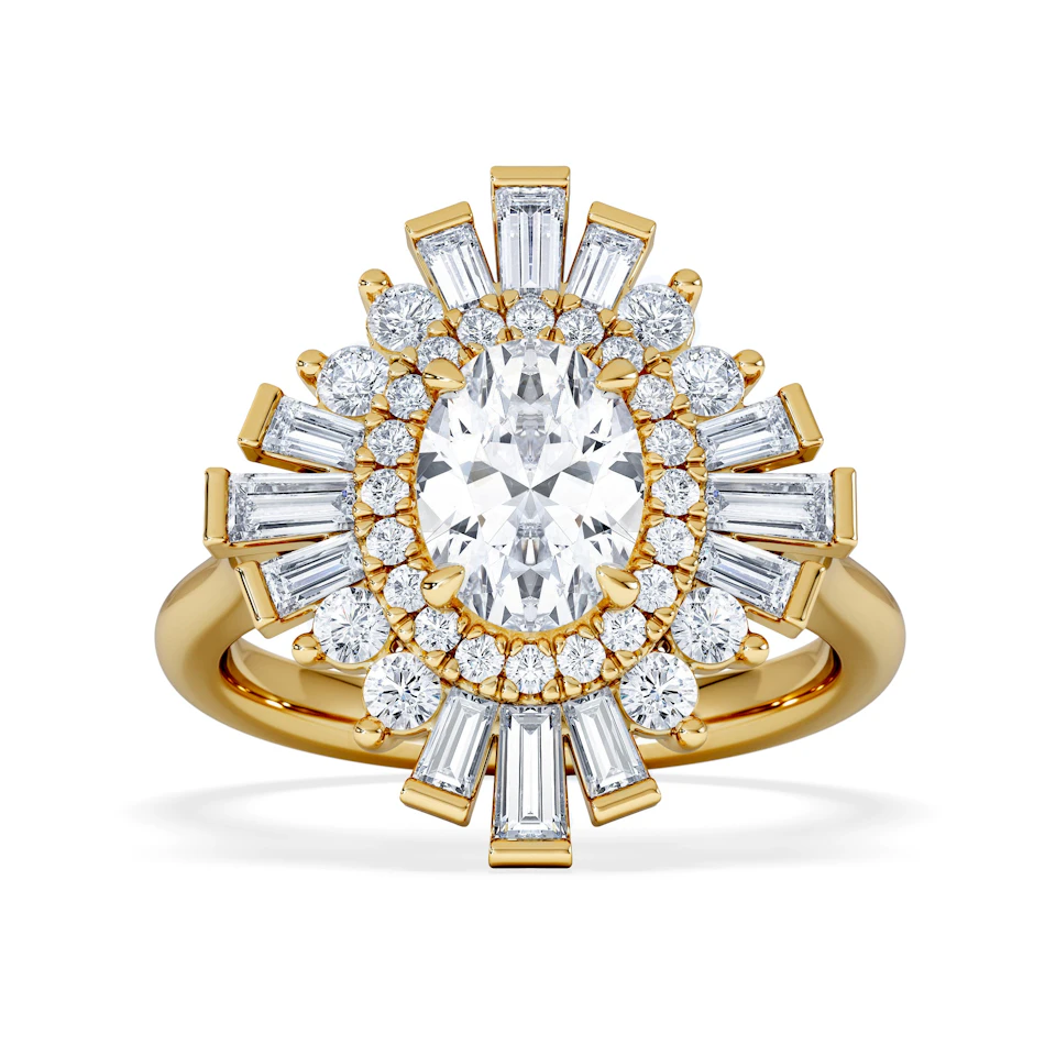 The Radiance Lab Diamond Ring 2.00ct H/SI SetI in 9K Gold
