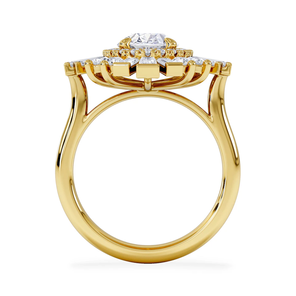 The Radiance Lab Diamond Ring 3.35ct H/SI SetI in 18K Gold