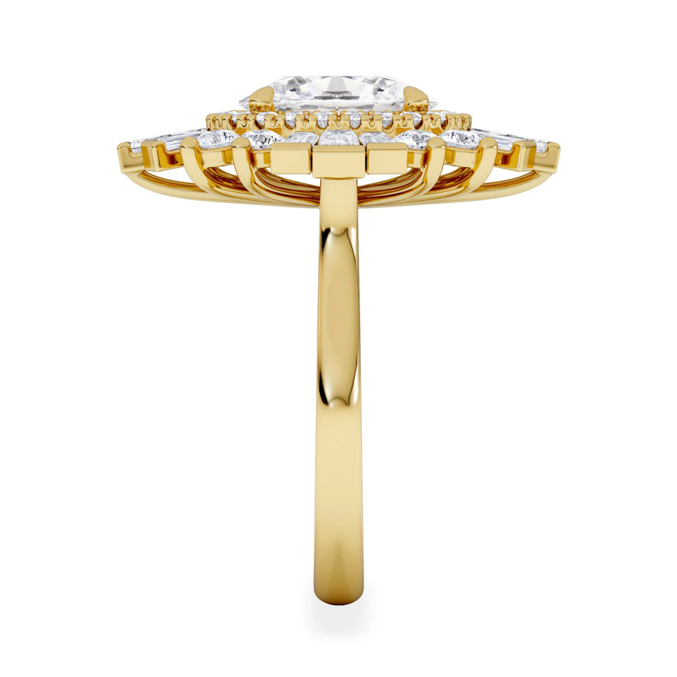 The Radiance Lab Diamond Ring 3.35ct H/SI SetI in 18K Gold