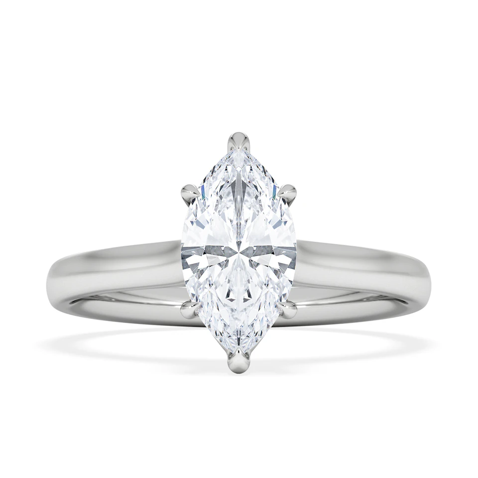 Amora Marquise 1.00ct Lab Diamond Engagement Ring F/VS Set in Platinum