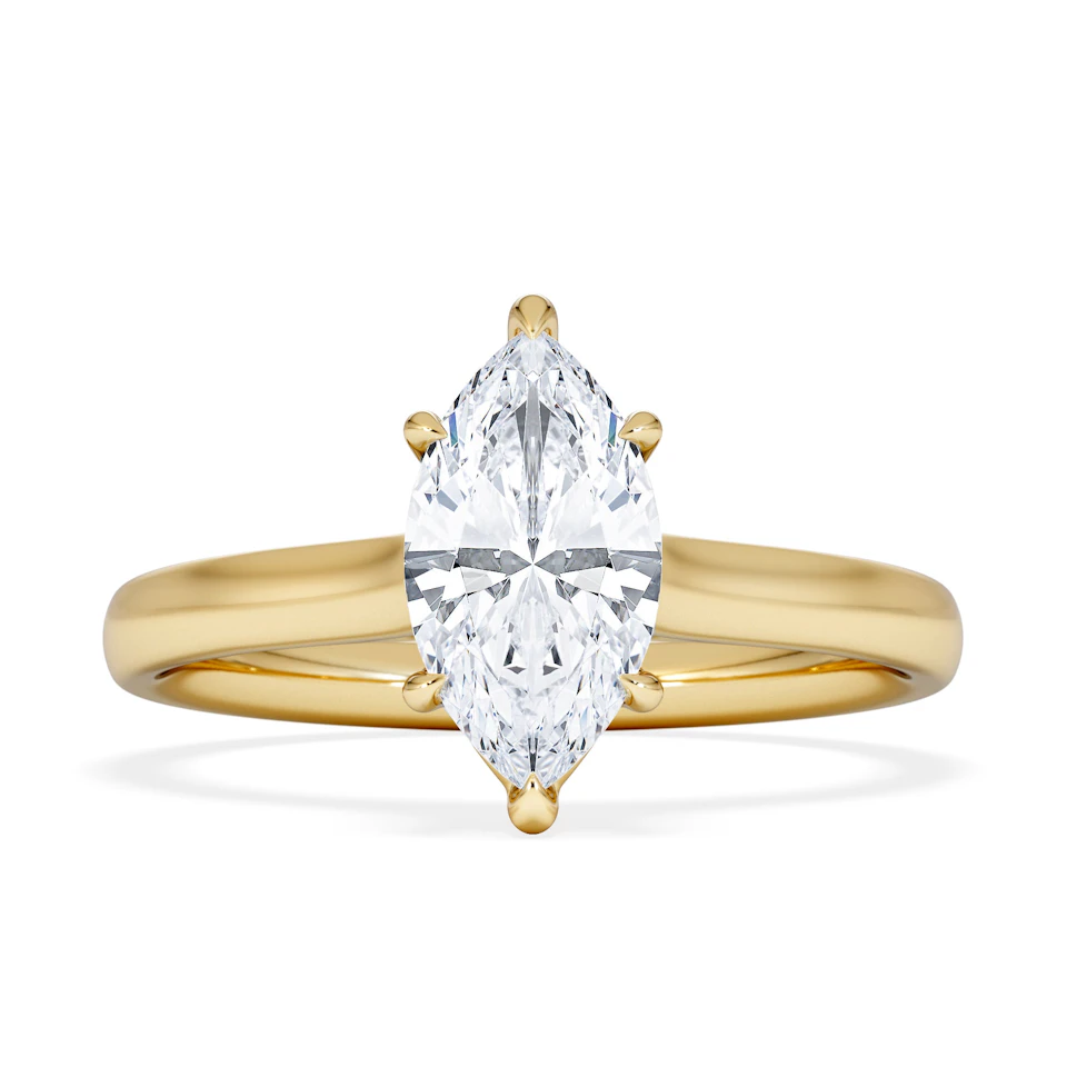 Amora Marquise 1.00ct Lab Diamond Engagement Ring F/VS Set in 18K Gold