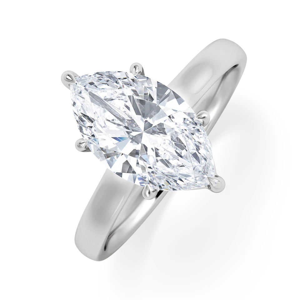 Amora Marquise 2.00ct Lab Diamond Engagement Ring F/VS Set in 18K White Gold