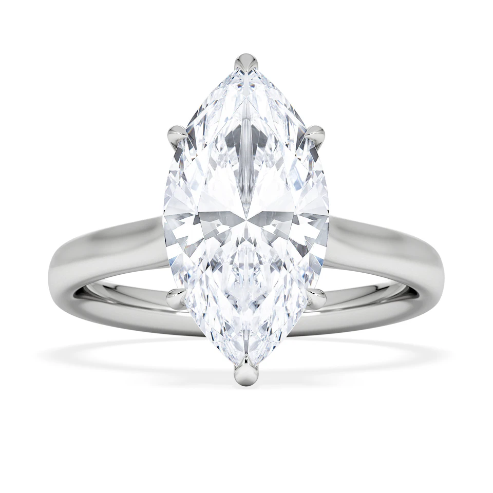 Amora Marquise 3.00ct Lab Diamond Engagement Ring G/VS Set in 18K White Gold