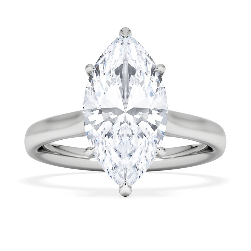 Amora Marquise 3.00ct Lab Diamond Engagement Ring G/VS Set in Platinum