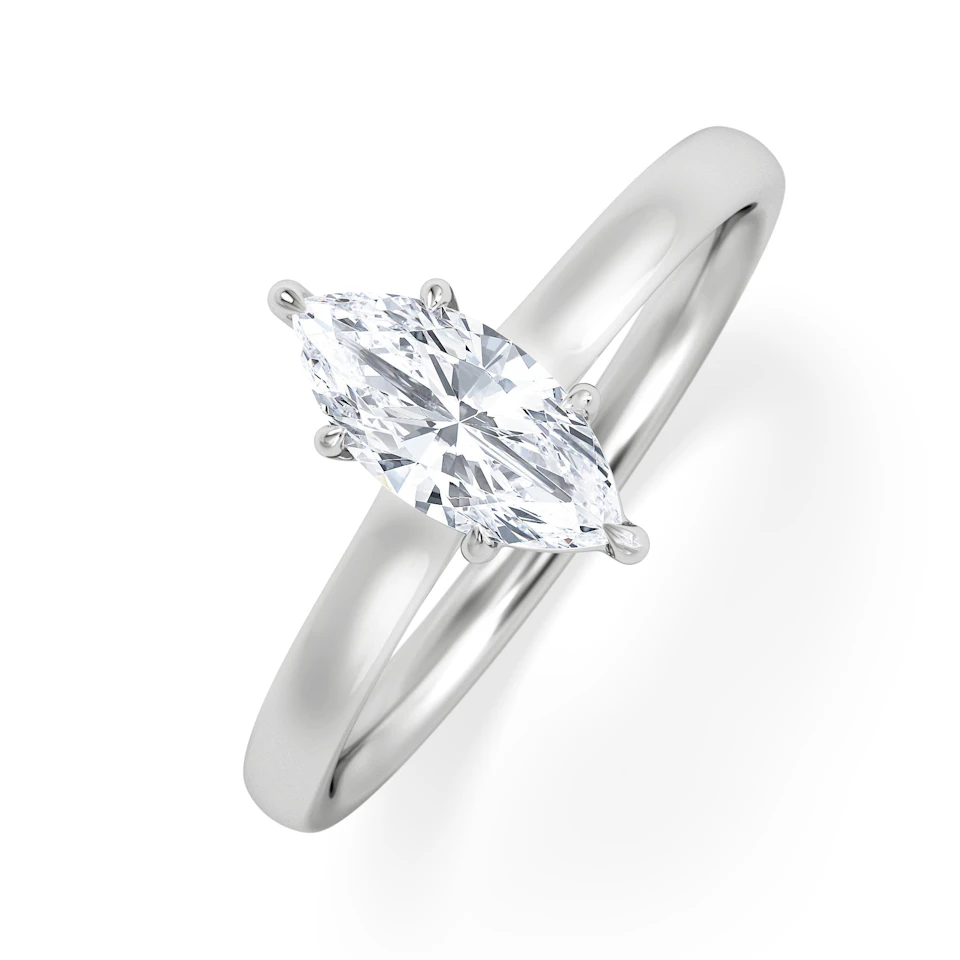 Amora Marquise 0.50ct Lab Diamond Engagement Ring F/VS Set in Platinum