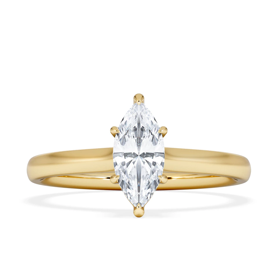 Amora Marquise 0.50ct Lab Diamond Engagement Ring F/VS Set in 18K Gold