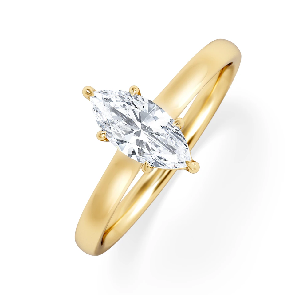 Amora Marquise 0.50ct Lab Diamond Engagement Ring F/VS Set in 18K Gold