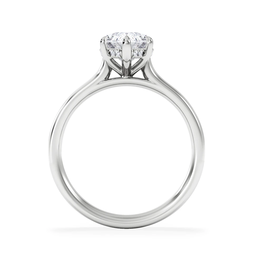 Amora Marquise 2.09ct Hidden Halo Lab Diamond Engagement Ring F/VS Set in Platinum