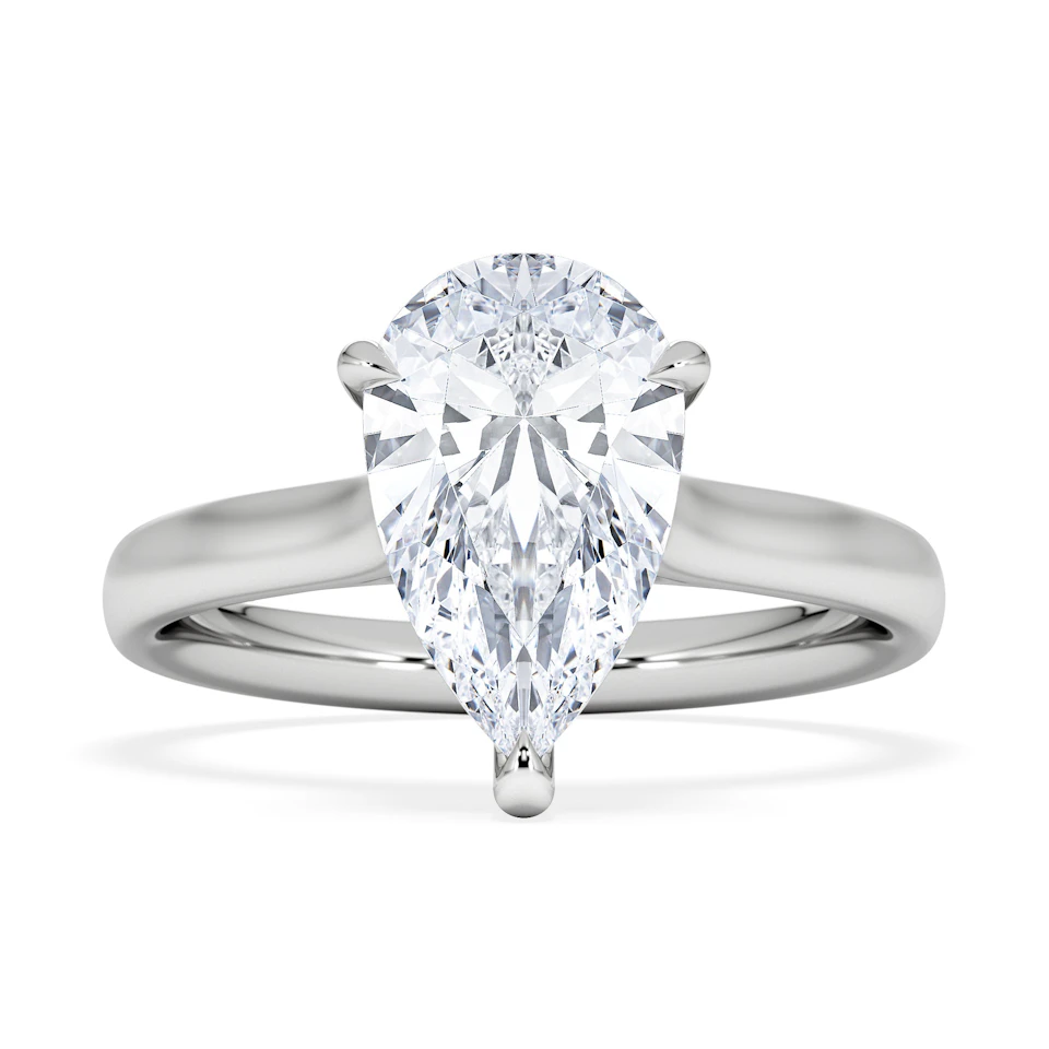 Amora Pear 2.00ct Lab Diamond Engagement Ring F/VS Set in 18K White Gold