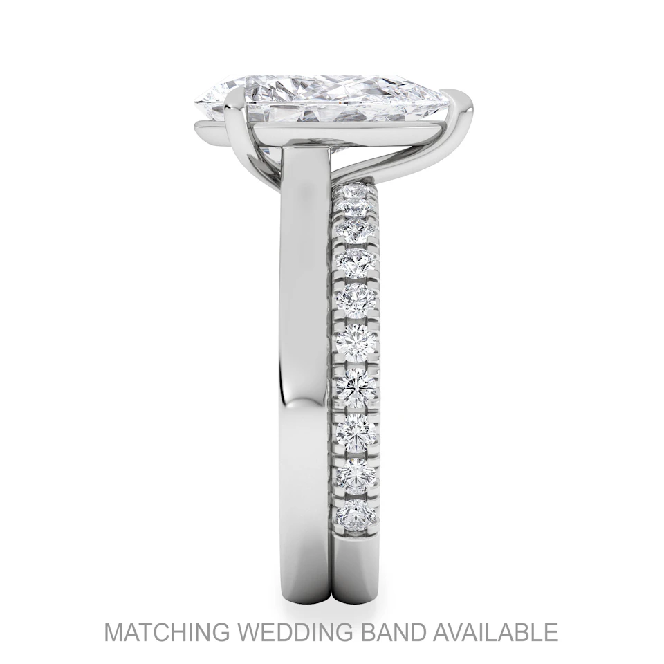 Amora Pear 3.00ct Lab Diamond Engagement Ring G/VS Set in 18K White Gold
