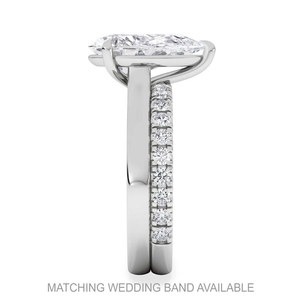 Amora Pear 3.00ct Lab Diamond Engagement Ring G/VS Set in Platinum