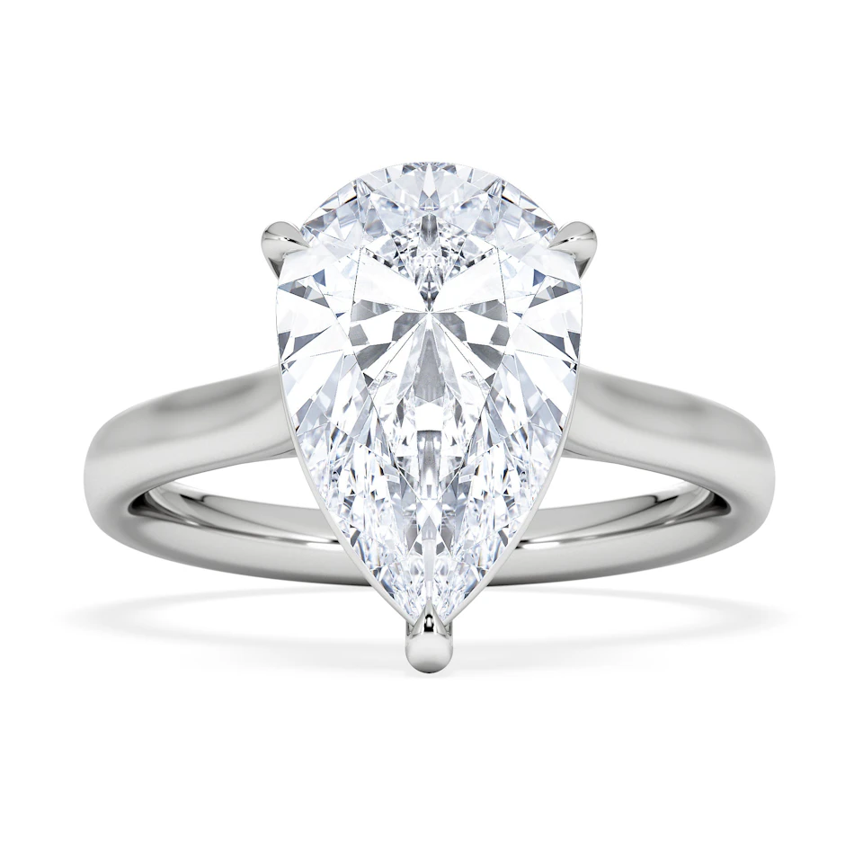 Amora Pear 3.00ct Lab Diamond Engagement Ring G/VS Set in Platinum