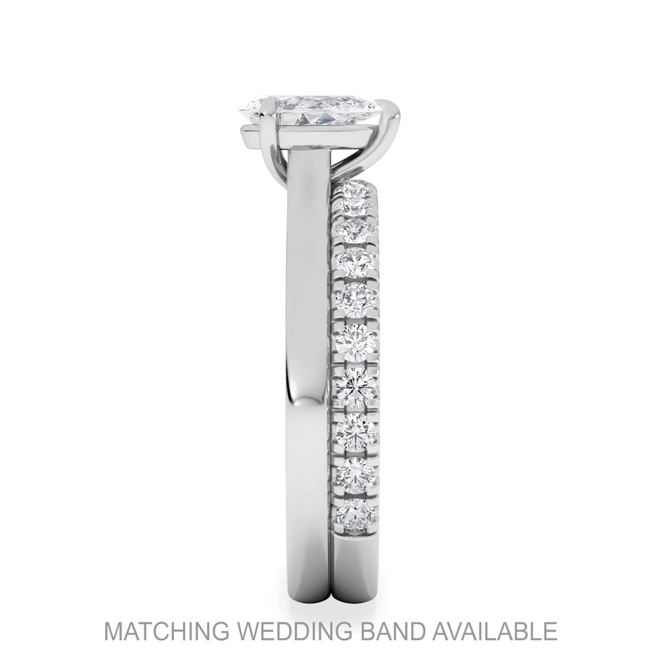 Amora Pear 0.50ct Lab Diamond Engagement Ring F/VS Set in 18K White Gold