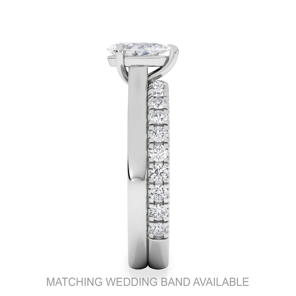 Amora Pear 0.50ct Lab Diamond Engagement Ring F/VS Set in Platinum