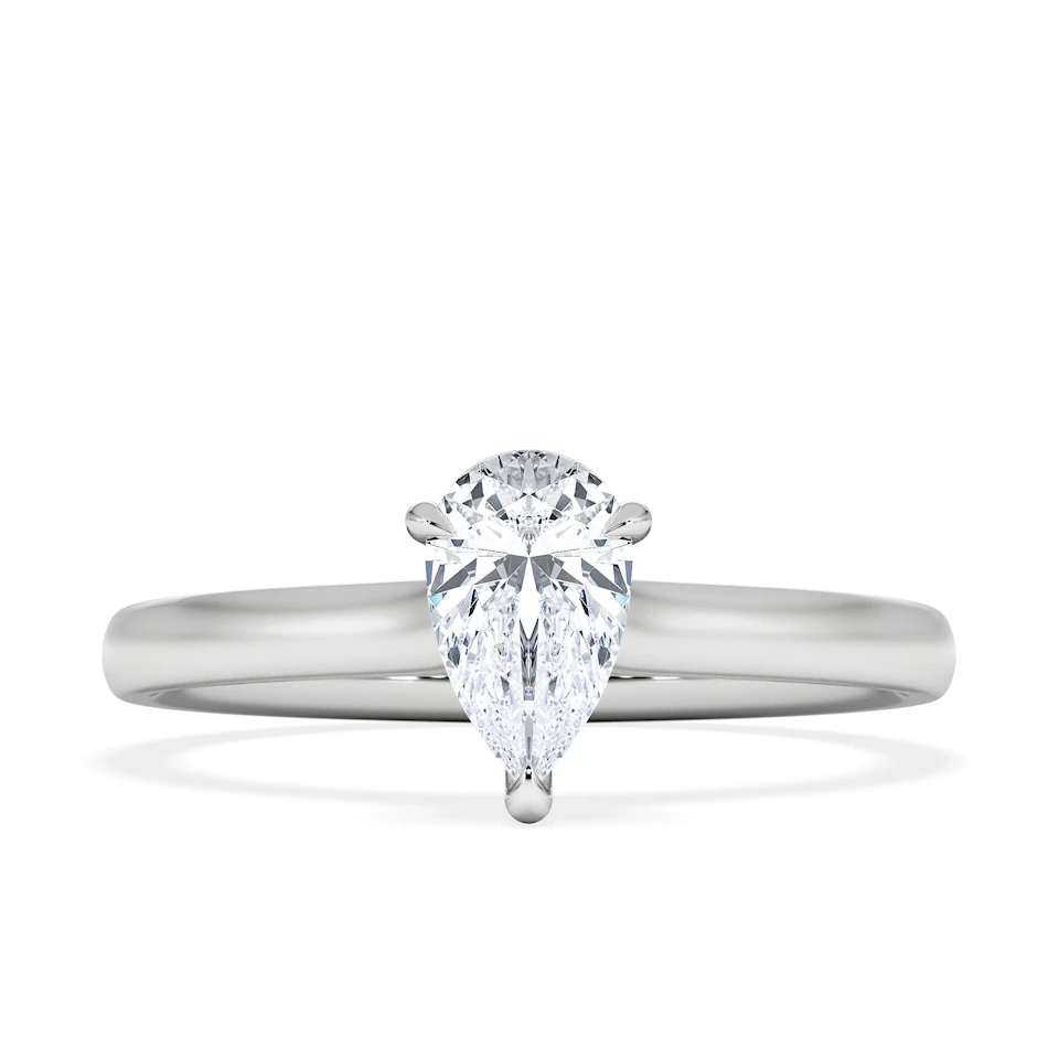Amora Pear 0.50ct Lab Diamond Engagement Ring F/VS Set in Platinum