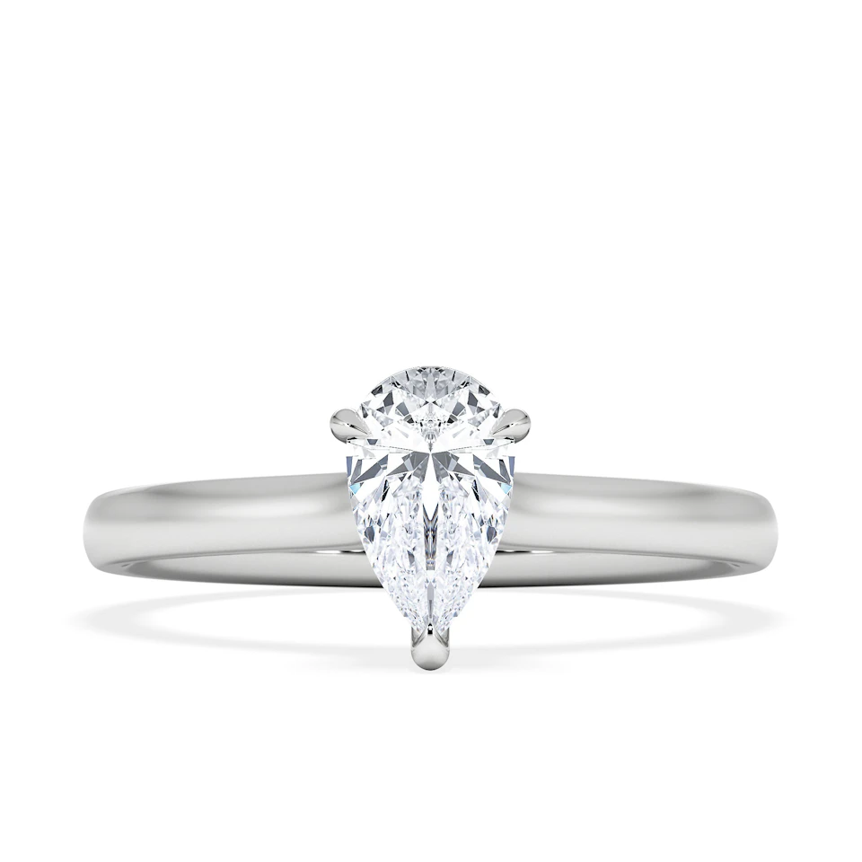 Amora Pear 0.50ct Diamond Engagement Ring F/VS Set in 18K White Gold