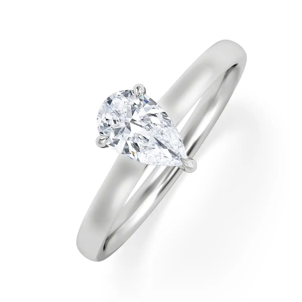 Amora Pear 0.50ct Lab Diamond Engagement Ring F/VS Set in 18K White Gold